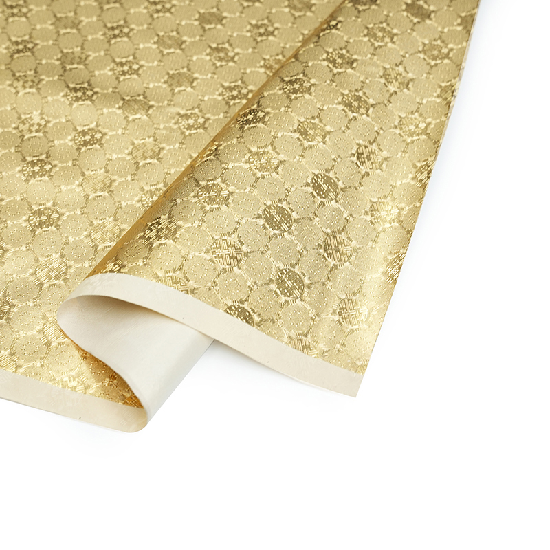 Glänzendes goldenes Kunstleder für Tasche