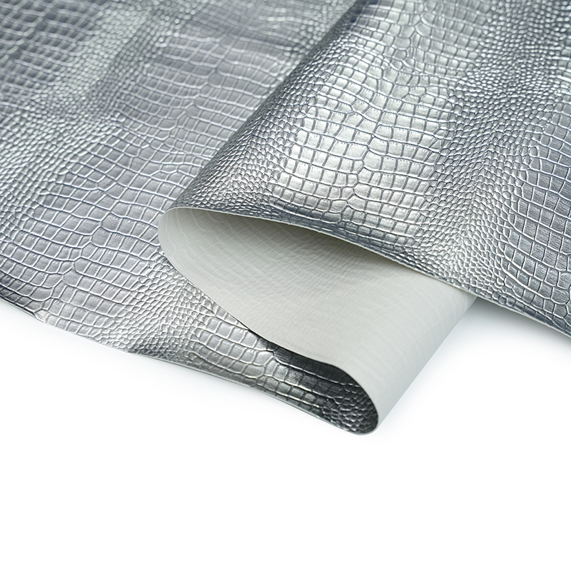 Silber Metallic Künstliche Leder für Tasche